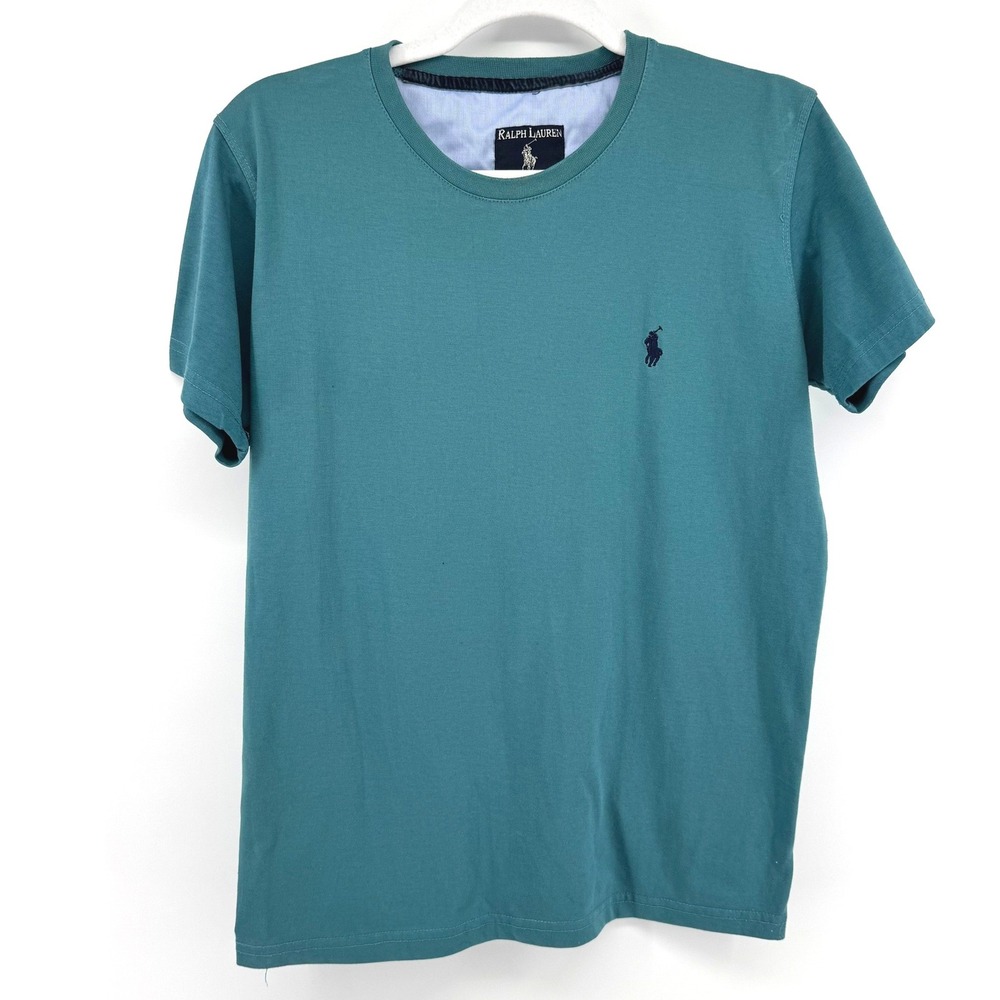Ralph Lauren T-Shirt Mens S Teal Short Sleeve Crewneck Tee Casual Luxury Preppy
